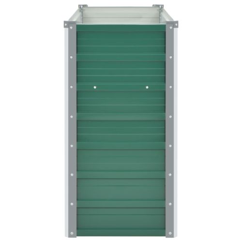 vidaXL Garden Raised Bed Galvanised Steel 100x40x77 cm Green
