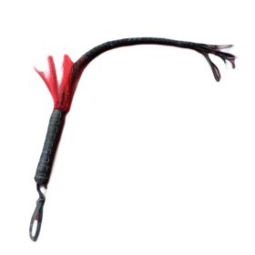 Black Horse Whip Braided Riding Crop Training Tools Dance Props,70 cm