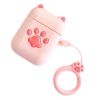Pink Cartoon Cat Claw Silicone Protective Case for Wireless Headphones Cute Bluetooth Wireless Earbuds Headphones Case