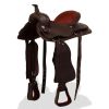 Western Saddle; Headstall&Breast Collar Real Leather 15" Brown