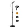 5 Core Mic Stand, Universal Microphone Stand Boom Mic Stand with Weighted Round Base, Height Adjustable Stand with Cable Management Clip- MS RBL