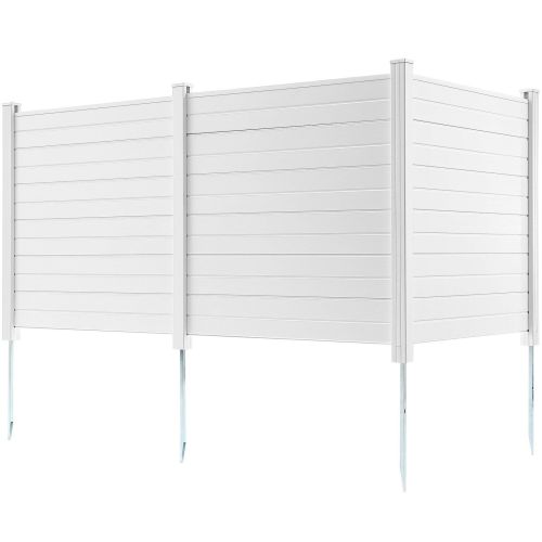 VEVOR Outdoor Privacy Screens, 50" W x 50" H Air Conditioner Fence, Pool Equipment Enclosure, Horizontal Vinyl Privacy Fence