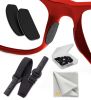 Glasses Nose Grips Non Slip Eyeglass Nose Pads Black Pads & Black Glasses Strap Anti Slip 1 mm 6 Pairs Nose Bridge Pads for Glasses Silicone Glasses N
