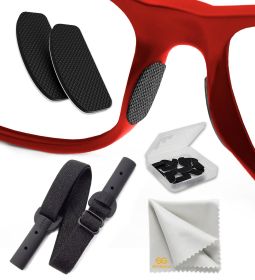Glasses Nose Grips Non Slip Eyeglass Nose Pads Black Pads & Black Glasses Strap Anti Slip 1 mm 6 Pairs Nose Bridge Pads for Glasses Silicone Glasses N