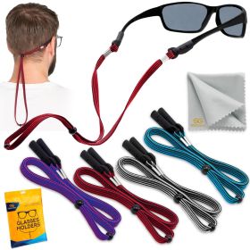 Eye Glasses Holders Around Neck 4 Cords 23 inch Glasses Strap Anti Slip Sunglasses Strap Holder for Men Women Eyeglasses Strap Lanyard Eyeglass Holder