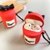 Red Fire Extinguisher Headset Case Silicone Wireless Earbuds Headphones Case Bluetooth Headset Case Earphone Protection Soft Case