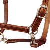 Headcollar Stable Halter Real Leather Adjustable Brown Pony