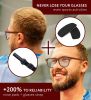 Eye Glasses Nose Grip Non Slip 1 mm Ultra Thin Silicone Adhesive 6 Pairs Black Color