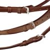 Flash Bridle with Reins and Bit Leather Brown Cob