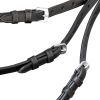 Flash Bridle with Reins and Bit Leather Black Cob
