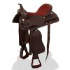 Western Saddle; Headstall&Breast Collar Real Leather 16" Brown