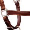 Headcollar Stable Halter Real Leather Adjustable Brown Cob